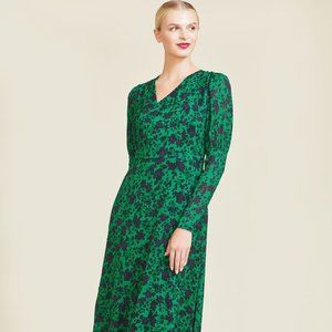 Pearl by Lela Rose Dress Floral Jaquard Asymmetrical midi dress